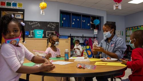 The coronavirus pandemic has put a lot of pressure on students and teachers, changing daily routines and teaching styles. (Rebecca Wright for The Atlanta Journal-Constitution)