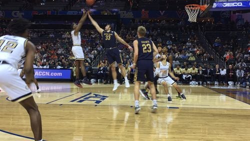 Georgia Tech forward Moses Wright scored a career-high 25 points in the Yellow Jackets' ACC tournament loss Wednesday to Notre Dame.