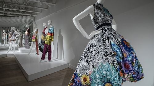 In her Spring/Summer 2012 “Flower Fields” collection designer Mary Katrantzou revels in the beauty of nature but uses industrial fabrication to create her designs. Contributed by SCAD