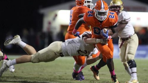 Georgia Tech freshman B-back Christian Malloy averaged 13 yards per carry as a senior at Parkview High in Gwinnett County. (Special to the AJC/Jason Getz)