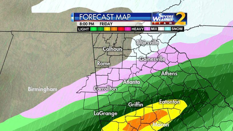 Winter weather could arrive in metro Atlanta and DeKalb County on Friday night.