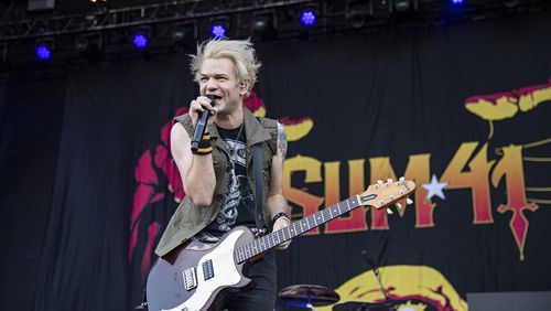 Deryck Whibley of Sum 41 performs during Louder Than Life at Highland Festival Grounds at the Kentucky Expo Center on Sunday, Sept. 29, 2019, in Louisville, Ky. (Photo by Amy Harris/Invision/AP)