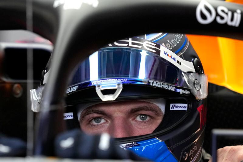 Red Bull driver Max Verstappen, of the Netherlands, sits in his car before the start of the Miami Formula One Grand Prix auto race Sunday, May 5, 2024, in Miami Gardens, Fla. (AP Photo/Rebecca Blackwell)