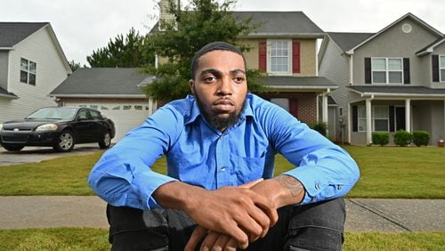 Trevontae Shareef, 21, says he did not know that his 17-year-old live-in girlfriend was a runaway from the state foster care system. Federal authorities raided his mother's house on Aug. 6 as part of Operation Not Forgotten, and now he and his mother's fiancé face criminal charges related to the raid. (Hyosub Shin / Hyosub.Shin@ajc.com)