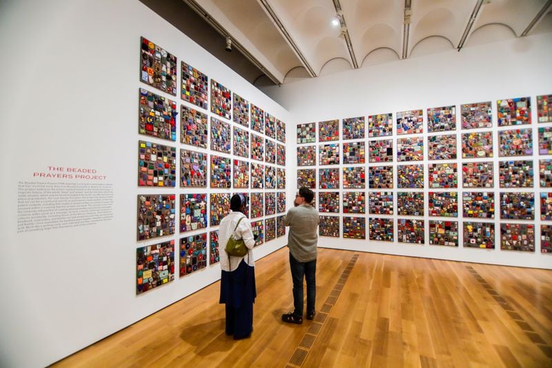 "The Beaded Payers Project" is part of the Sonya Clark exhibit "We Are Each Other" at the High Museum of Art.