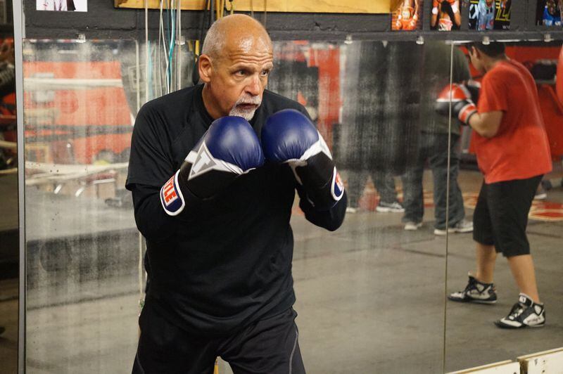 Eddie Capel, CEO of Manhattan Associates, trains for Brawl for a Cause at Champs Boxing and Fitness in Smyrna. Contributed by Alex Fernandez