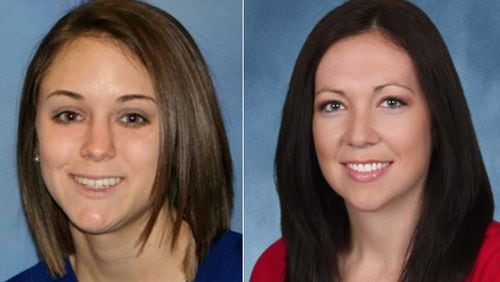 Brittany Scott (left) and Lindsay Shelton are scientists with the GBI Crime Lab.