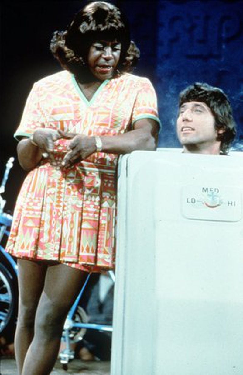 The late Flip Wilson (shown here in a scene with NFL Hall of Famer Joe Namath) caused a nationwide sensation when he played the sassy character "Geraldine" on "The Flip Wilson Show" in the 1970s.