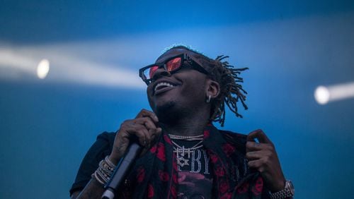 Gunna performs during the third day of Lollapalooza in Grant Park on Aug., 3, 2019, in Chicago. (Camille Fine/Chicago Tribune/TNS)