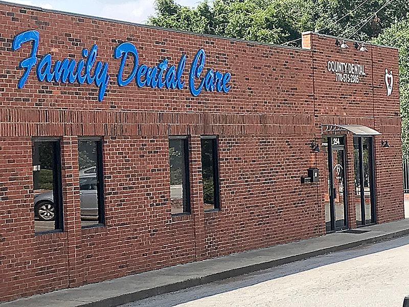 County Dental Providers, located just off the Marietta Square, was open for business Tuesday.