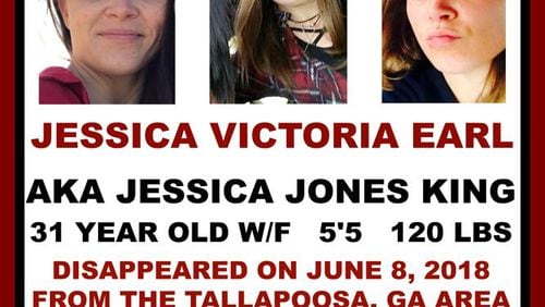 Jessica Earl has been missing since June 8.