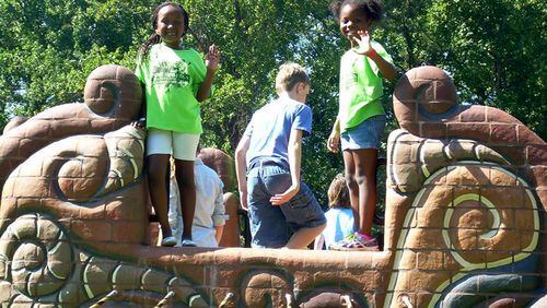 Children play at the Abernathy Greenway Park in Sandy Springs. The city has renewed the Parks and Recreation service contract with Jacobs Engineering Group Inc. CITY OF SANDY SPRINGS