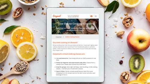 Virtual cooking classes are available from Cozymeal. Courtesy of Cozymeal