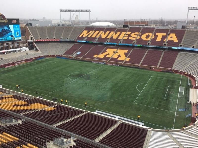What the stadium looked like 2 hours or so before kickoff between Atlanta United and Minnesota United. (Doug Roberson)