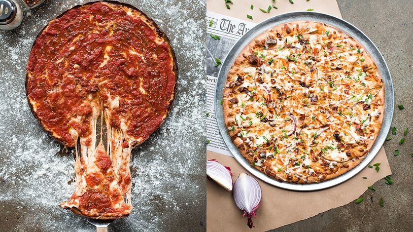 Two Cities Pizza Co. offers both New York-style and Chicago deep-dish pizzas.