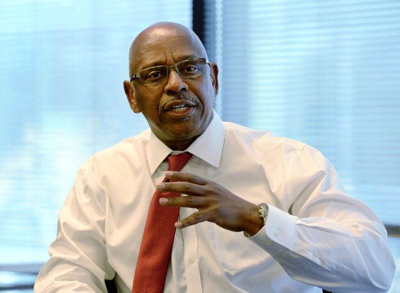 DeKalb County Public Safety Director Cedric Alexander talks to The Atlanta Journal-Constitution Editorial Board on Thursday about police shootings and crime. KENT D. JOHNSON/ KDJOHNSON@AJC.COM
