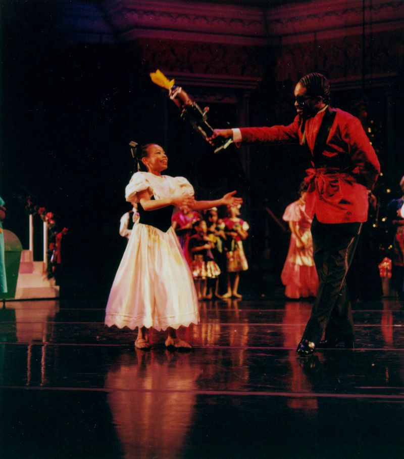 Laila Howard, pictured here with Gregoire Bernard, danced the role of Sarah in Ballethnic Dance Company’s 1999 production of “Urban Nutcracker.” CONTRIBUTED BY WENDY PHILLIPS/BALLETHNIC DANCE COMPANY