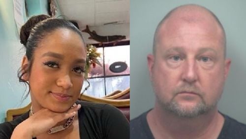 Sarai' Llanos Gómez (left), 19, was found dead in Flowery Branch on June 20. Authorities arrested 49-year-old Timothy Kreuger (right) on a murder charge after searching his home in Duluth on Thursday.