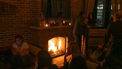 The fireplace at the Refinery Rooftop in the Refinery hotel in New York, Feb. 4, 2016. Finding a bar with a good fireplace and cozy atmosphere can be a great way to while away a cold winter evening in New York.