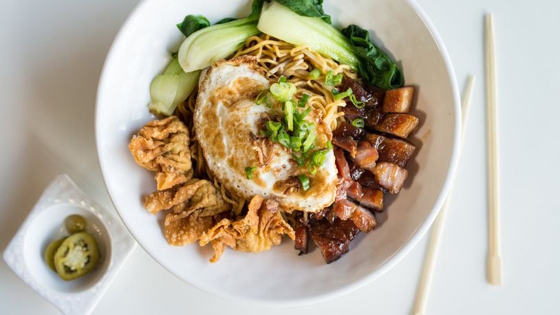 One of the highlights at Food Terminal is Grandma’s Wonton BBQ Pork with thin noodles, wontons, bok choy, bean sprout, spring onion and fried shallot. (Mia Yakel)
