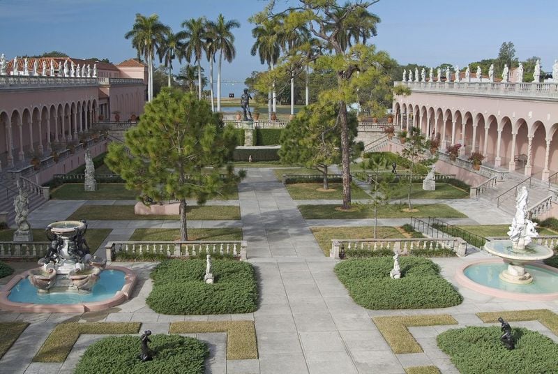 The courtyard outside The Ringling Museum of Art in Sarasota, Fla. Contributed by The Ringling Museum of Art