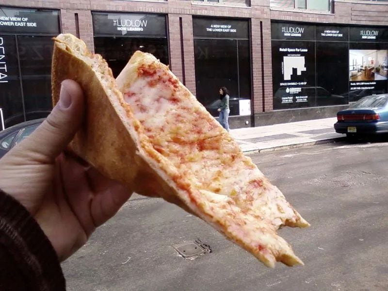 New Yorkers like a “slice” that easily can be folded. (Courtesy of Sal’s Pizza East Side)