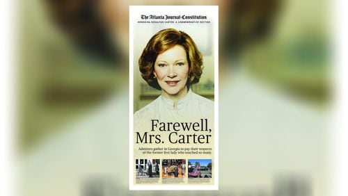 This special section, Farewell, Mrs. Carter, will be included in Sunday’s printed newspaper and in our ePaper.