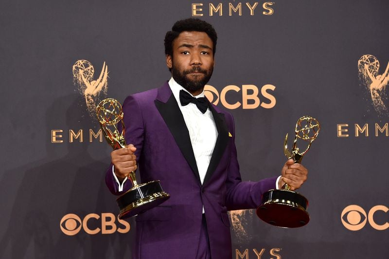  LOS ANGELES, CA - SEPTEMBER 17: Actor Donald Glover, winner of the award for Outstanding Lead Actor in a Comedy Series for 'Atlanta,' poses in the press room during the 69th Annual Primetime Emmy Awards at Microsoft Theater on September 17, 2017 in Los Angeles, California. (Photo by Alberto E. Rodriguez/Getty Images)