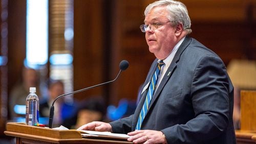 House Appropriations Chair Matt Hatchett, R-Dublin, said of the nearly $38 billion midyear budget that both chambers of the Legislature approved Monday that “there is much to be proud of in this, and much good is being done with it.” (Arvin Temkar/The Atlanta Journal-Constitution/TNS)