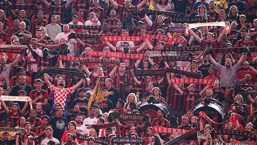 Atlanta United fans set a new MLS record attendance of 72,243 against the Seattle Sounders in a MLS soccer match on Sunday, July 15, 2018, in Atlanta. Curtis Compton/ccompton@ajc.com