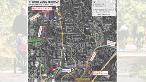 Alpharetta residents invited to comment on trails headed to Big Creek Greenway. COURTESY CITIES OF MILTON & ALPHARETTA