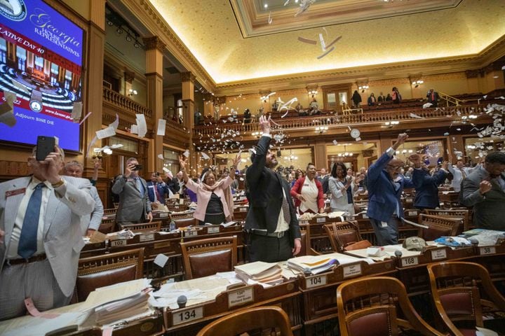 Georgia legislature, general assembly, senate, house, sine die, 