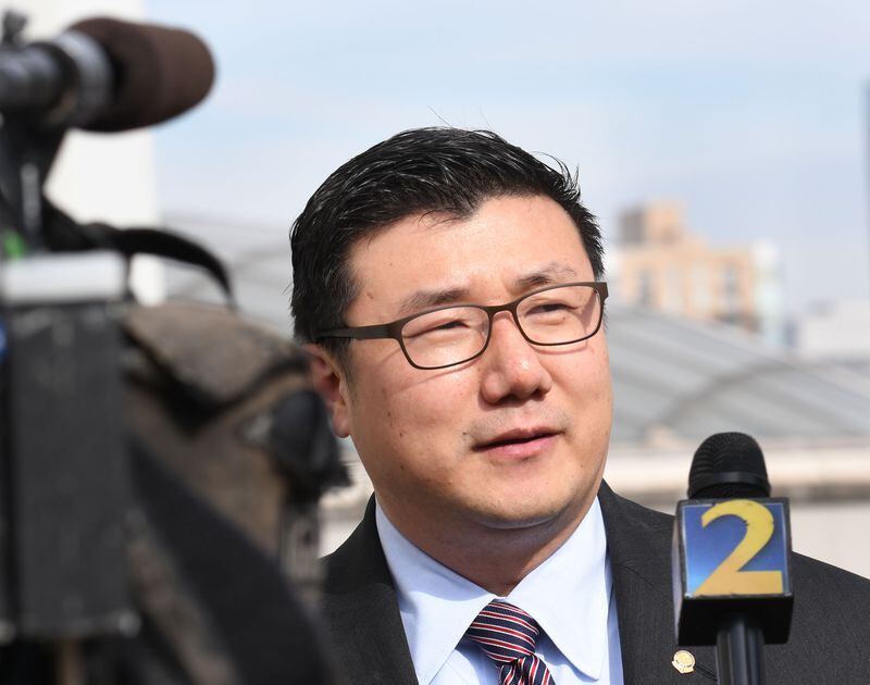 U.S. Attorney Byung J. “BJay” Pak speaks at a press conference at Richard B. Russell Federal Building in Atlanta on Jan. 16, 2018. REBECCA BREYER / SPECIAL