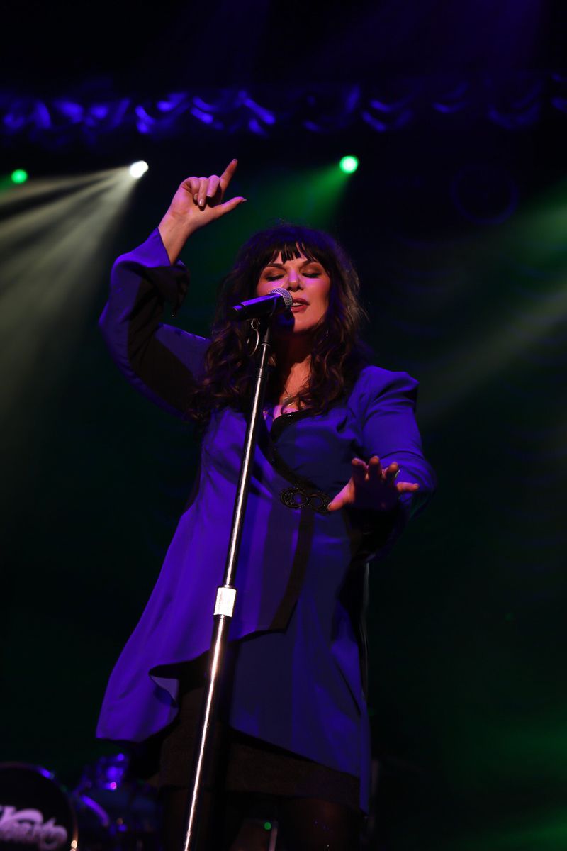 Ann Wilson of Heart belts a song on their "Love Alive" tour. They were joined by Brandi Carlile and Elle King at the Aug. 19, 2019 tour stop at Ameris Bank Amphitheatre. The artists did not allow local media to photograph their concerts; this is from an earlier stop on the tour. Photo: Kimberly Adamis