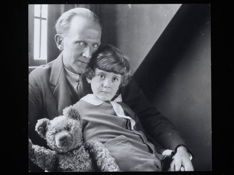 “A.A. Milne, Christopher Robin Milne and Pooh Bear,” a 1926 photo by Howard Coster. CONTRIBUTED BY NATIONAL PORTRAIT GALLERY, LONDON