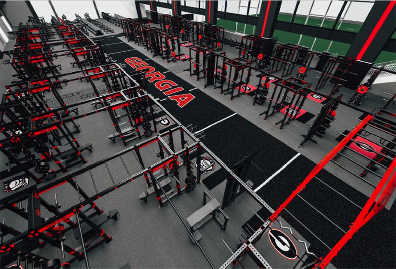 A rendering of Georgia's new weight room. Photo: UGA Athletic Department.