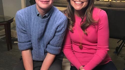 Aiden Anderson with Savannah Guthrie of "The Today Show." The show will air a segment about Aiden on Wednesday at around 8:15 a.m. CREDIT: Toren Anderson