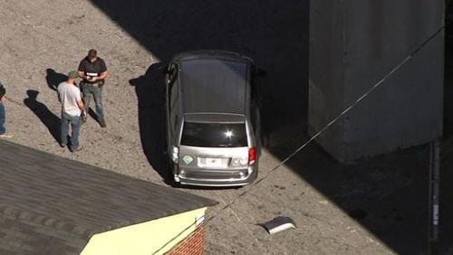 A U.S. Marshal was struck by a car near the West End Mall. (Credit: Channel 2 Action News)