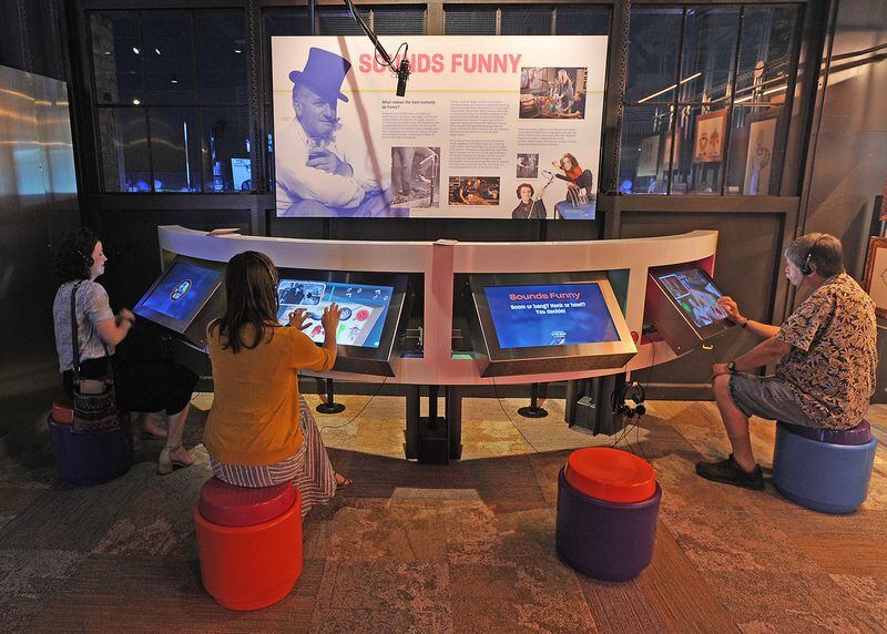 Interactive exhibits invite visitors to try their hand at writing comedy scripts at the National Comedy Center in Jamestown, N.Y. Contributed by National Comedy Center