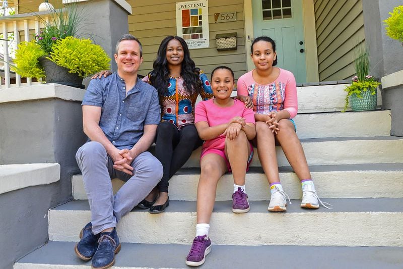Christopher Altman and Adedayo Lawal, with his daughters, 12-year-old Malahni Altman and 10-year-old Samorah Altman, moved into their home in Atlanta's West End neighborhood in 2017.