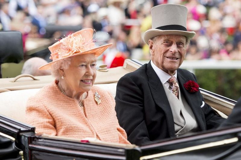 ASCOT, ENGLAND - JUNE 20: Queen Elizabeth II and Prince Philip, Duke of Edinburgh on day 5 of Royal Ascot at Ascot Racecourse on June 20, 2015 in Ascot, England. (Photo by Mark Cuthbert/UK Press via Getty Images)