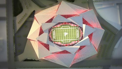 Georgia Tech might be in line to inaugurate the Falcons' new stadium in 2017 with a possible Chick-fil-A Kickoff game against Tennessee. (Atlanta Falcons)