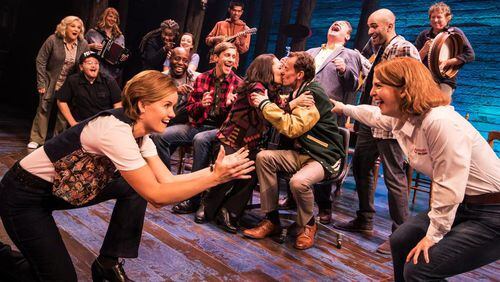 The North American touring cast of "Come From Away," which plays the Fox Theatre June 25-30. Photo: Matthew Murphy