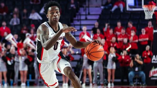 Georgia guard Terry Roberts scored 12 points in the victory Sunday against East Tennessee State. (File photo by Kayla Renie/UGA Athletics)