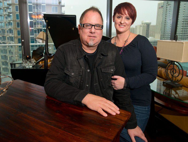Brad Matheson and his wife, Margie, in their Atlanta condo.