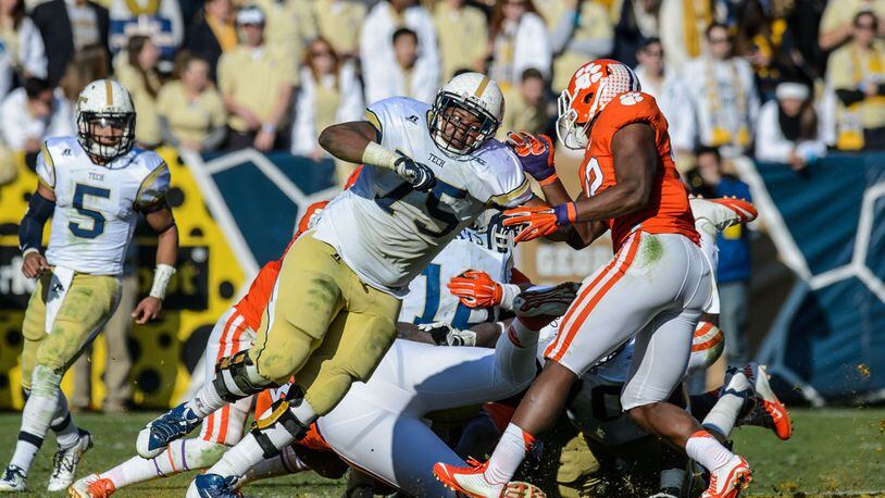 Georgia Tech right tackle Errin Joe subbed for Chris Griffin in the Pittsburgh game and subsequently became the starter for the past six games. (Danny Karnik/GT Athletics)