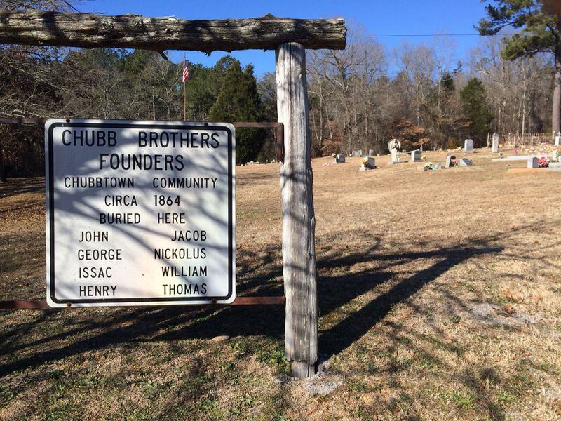The Chubb family knows well where it came from - as noted on the nearby cemetery. (Steve Hummer/shummer@ajc.com)
