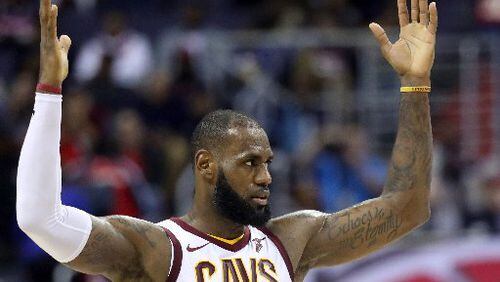 LeBron James scored 57 points at Washington on Friday. (Photo by Rob Carr/Getty Images)