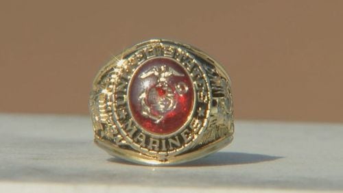 Rich Sherman found a World War II U.S. Marine Corps ring outside of Kappy's Liquor Store in Falmouth, Massachusetts, on Saturday afternoon.
