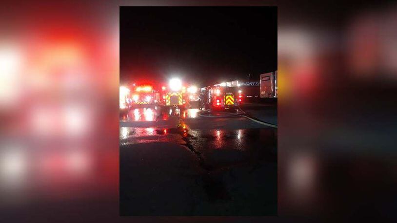 An explosion sparked a chemical fire Thursday evening on the loading dock of a Gwinnett transportation business.